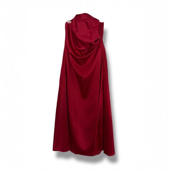 Michaelangelo Dresses & Skirts - VTG Michaelangelo Plus Size 18 Strapless Dress Red A-line Bridesmaid Ball Gown